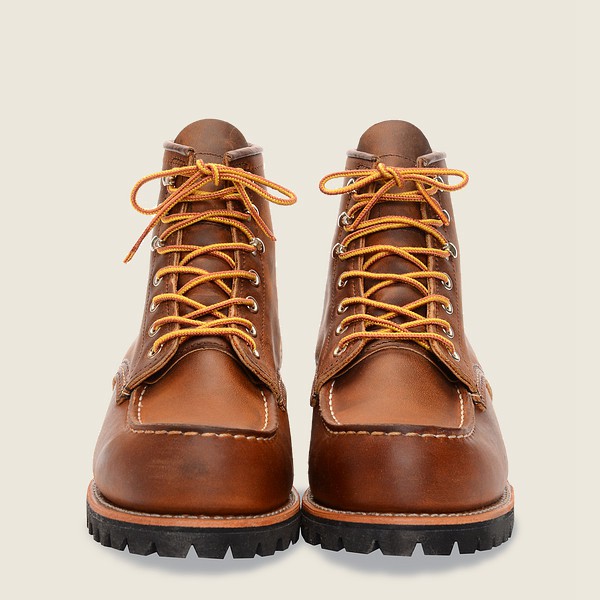 Mens Red Wing Roughneck - 6-inchr Rough & Tough Leather - Heritage Boots Brown - ZXN970413